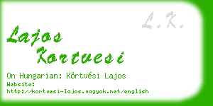 lajos kortvesi business card